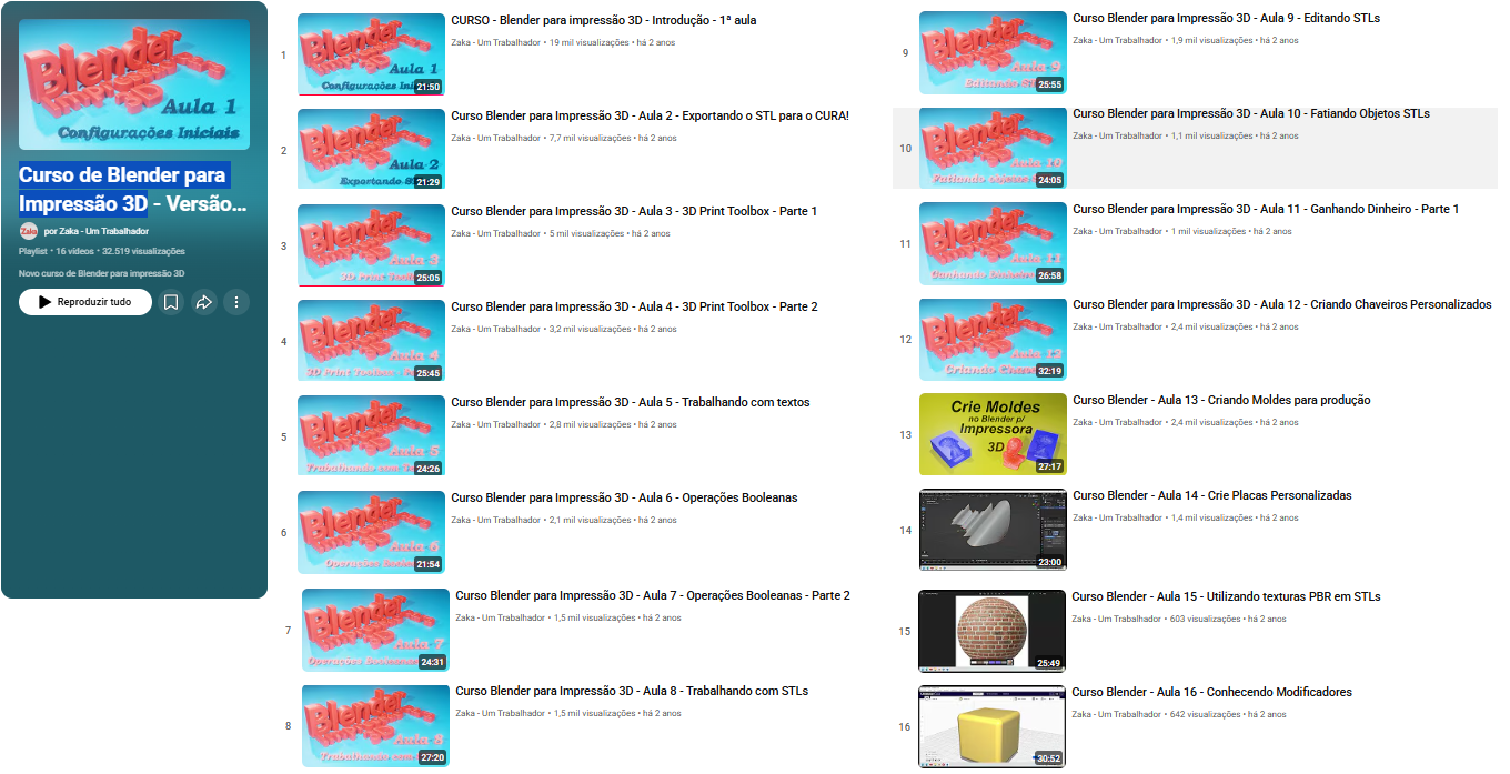 Curso de Blender para Impressão 3D