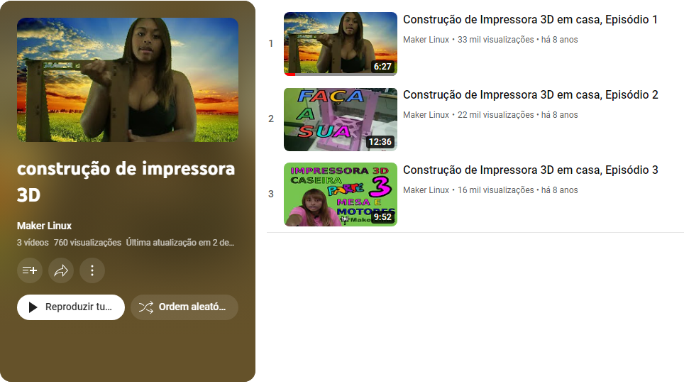 Maker Linux - Construção de Impressão 3Dr