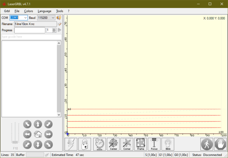 Laser Depth Focus Test 