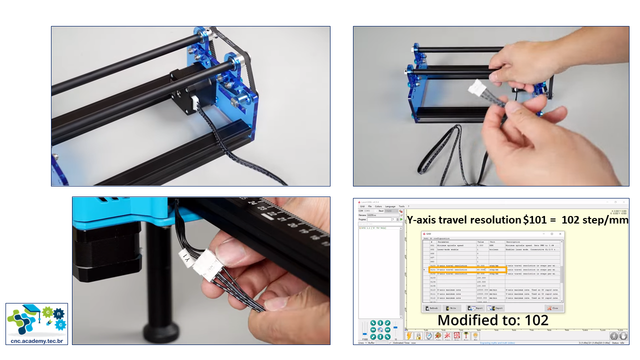 How to Connect Two Trees Y-Axis Rotary Attachment For Laser Engraver